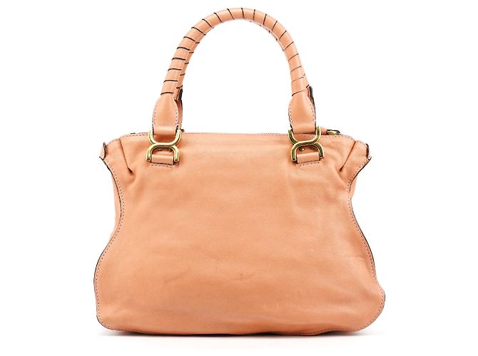 Chloé Borsa a tracolla Marcie in pelle rosa tenue - vista 3