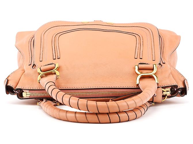 Chloé Borsa a tracolla Marcie in pelle rosa tenue - vista 4