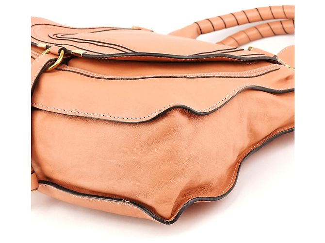 Chloé Borsa a tracolla Marcie in pelle rosa tenue - vista 9