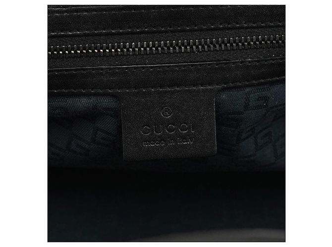 Gucci Borsa Bowling 2002 in pelle nera con chiusura in legno - vista 13