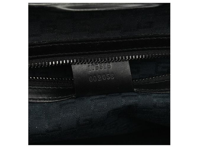 Gucci Borsa Bowling 2002 in pelle nera con chiusura in legno - vista 15