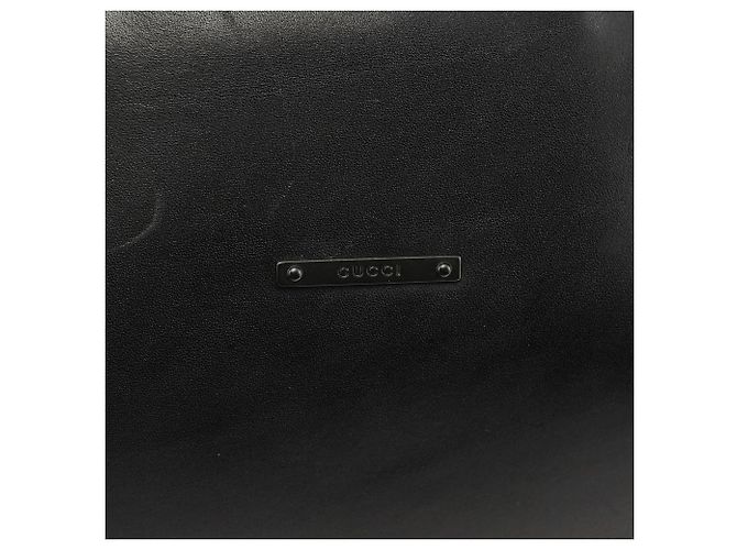 Gucci Borsa Bowling 2002 in pelle nera con chiusura in legno - vista 7
