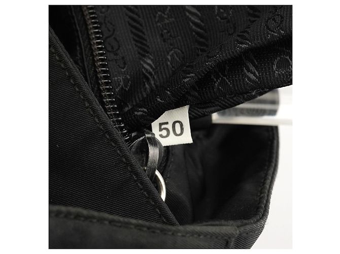 Prada Borsa Tote 1998 Black Tessuto Plex Nylon - vista 12