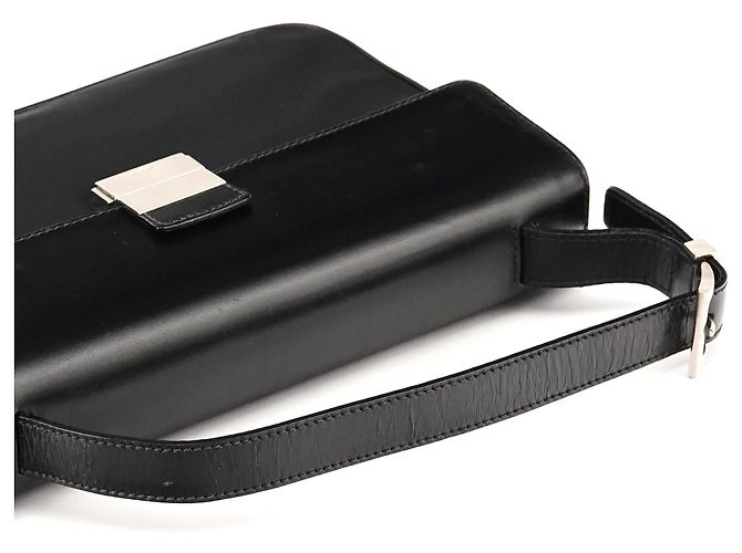 Prada Borsa con manico B7097 Black Tessuto Vitello Top Handle Bag - vista 10