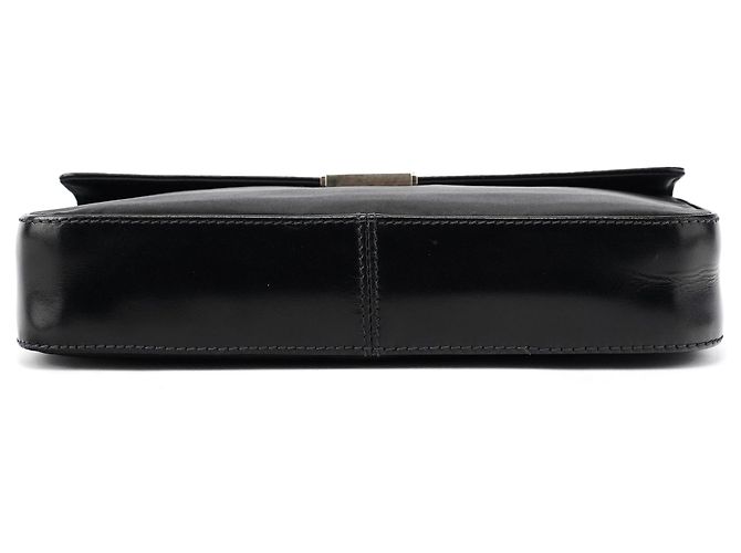 Prada Borsa con manico B7097 Black Tessuto Vitello Top Handle Bag - vista 5