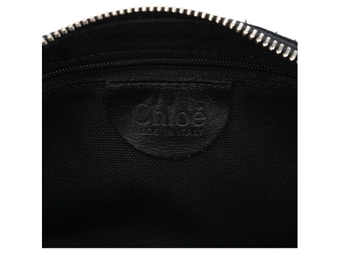 Chloé Borsa a tracolla in tela con logo nera - vista 12