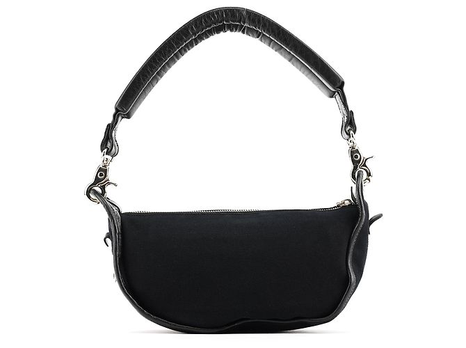 Chloé Borsa a tracolla in tela con logo nera - vista 3