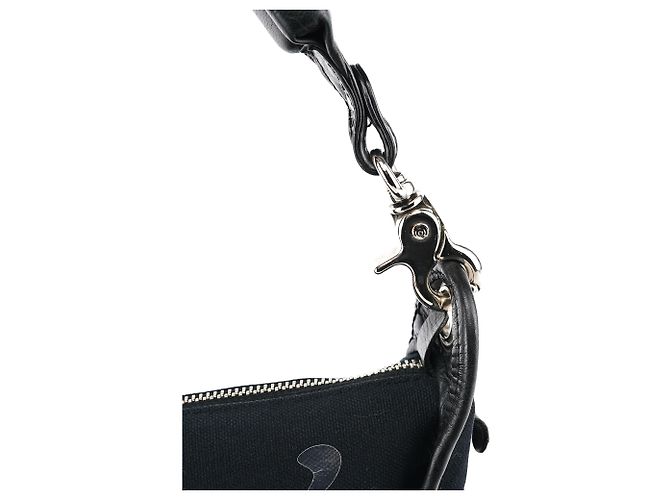 Chloé Borsa a tracolla in tela con logo nera - vista 8
