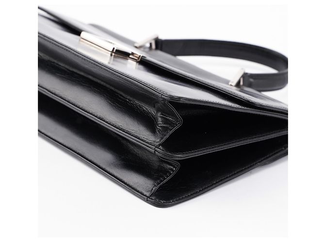 Gucci Schwarze Ledertasche G Square - Ansicht 11