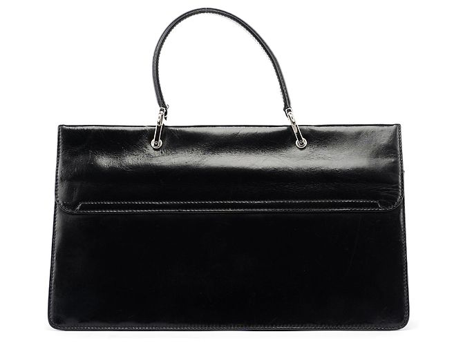 Gucci Schwarze Ledertasche G Square - Ansicht 3