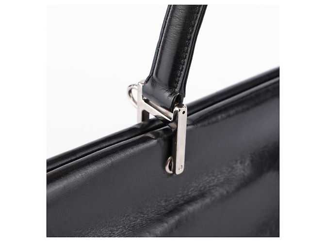 Gucci Schwarze Ledertasche G Square - Ansicht 6