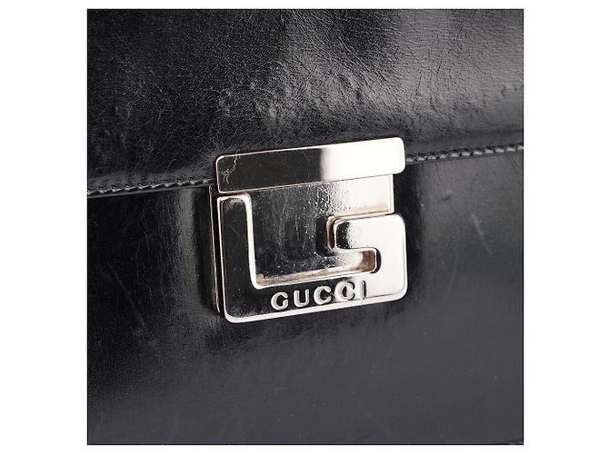 Gucci Schwarze Ledertasche G Square - Ansicht 8
