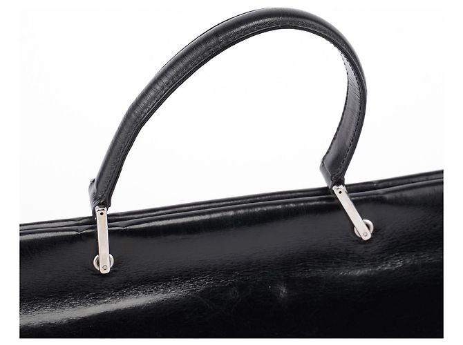 Gucci Schwarze Ledertasche G Square - Ansicht 9