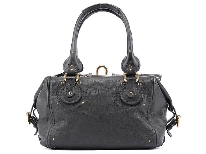 Chloé Borsa a tasca Paddington in pelle nera - vista 3