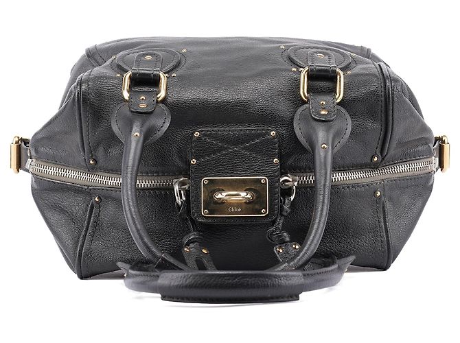 Chloé Borsa a tasca Paddington in pelle nera - vista 4