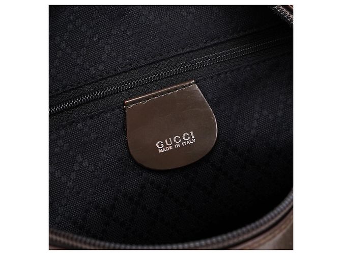 Bamboo Gucci Borsa a tracolla in tela marrone con bambù - vista 11