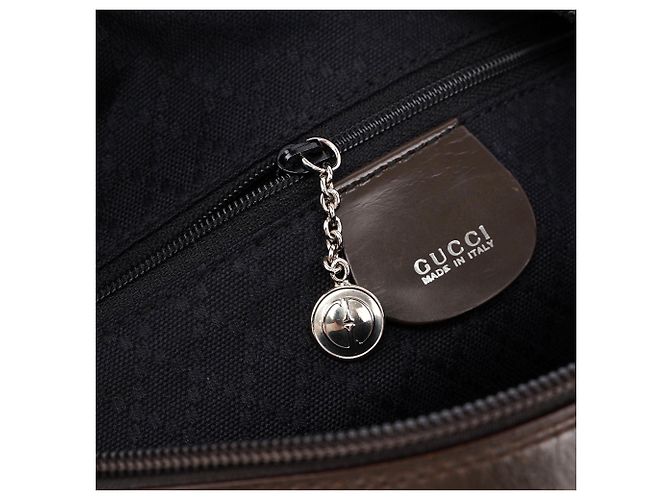Bamboo Gucci Borsa a tracolla in tela marrone con bambù - vista 12