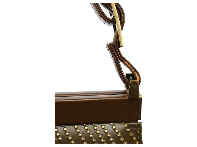 Chloé Mini borsa in pelle borchiata marrone - vista 11