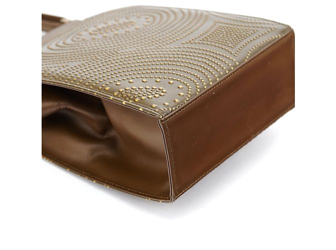 Chloé Mini borsa in pelle borchiata marrone - vista 9