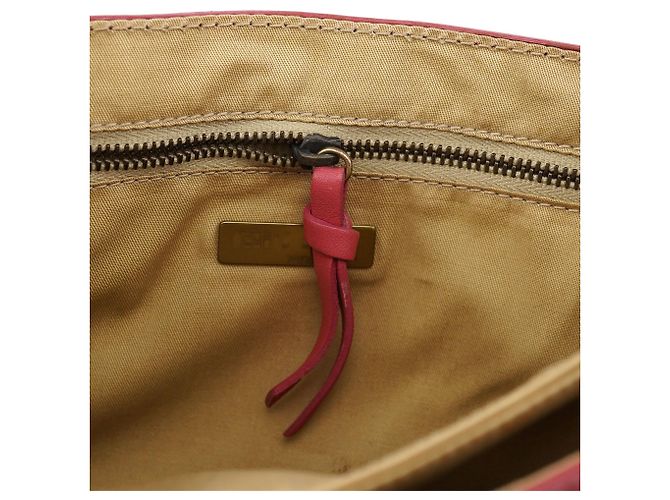 Miu Miu Borsa a spalla in vitello rosa con chiusura a rotazione - vista 14