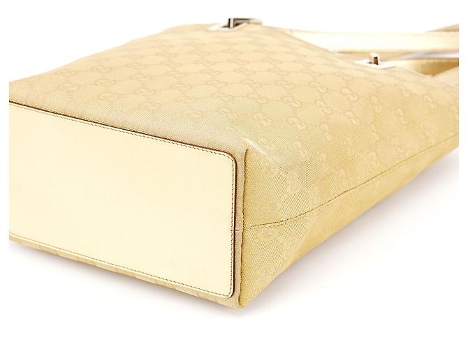Gucci Borsa Tote Gold GG Canvas - vista 7