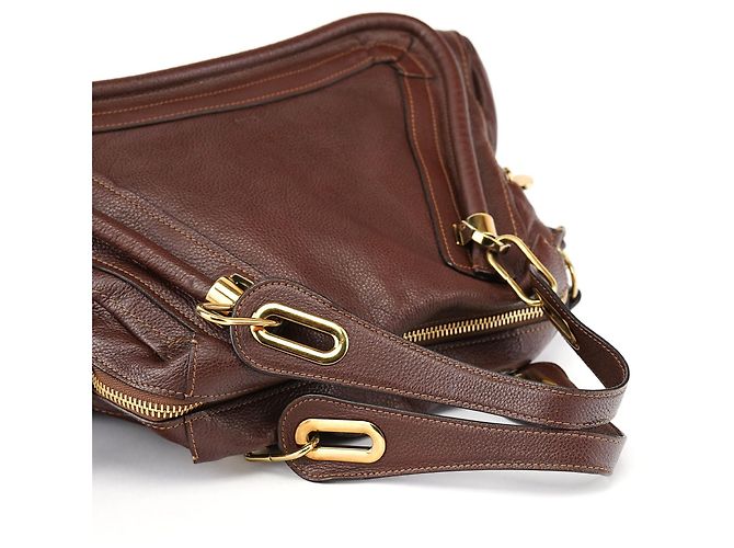Chloé Borsa a tracolla 2-Way Paraty in pelle marrone - vista 11