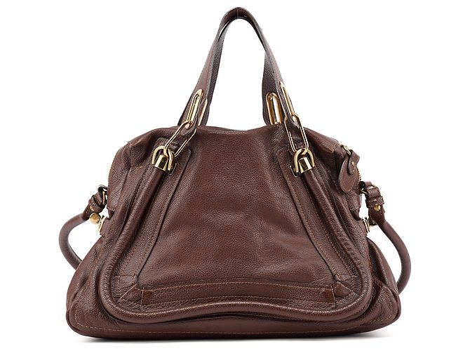 Chloé Borsa a tracolla 2-Way Paraty in pelle marrone - vista 3