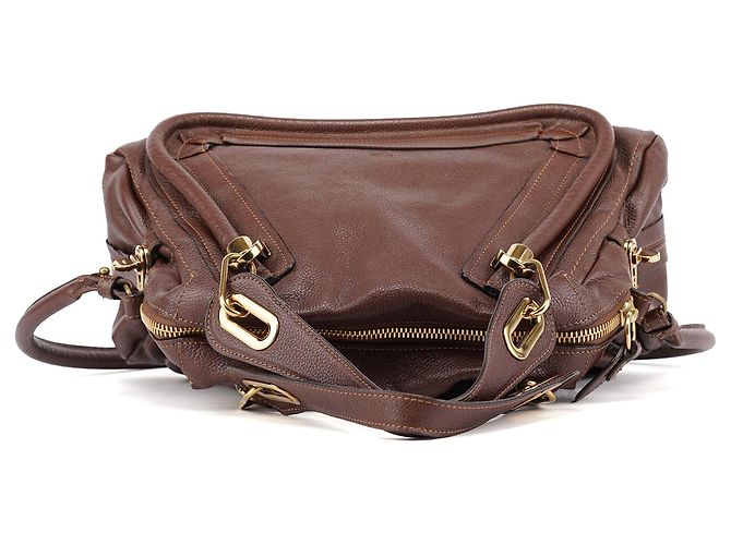 Chloé Borsa a tracolla 2-Way Paraty in pelle marrone - vista 4