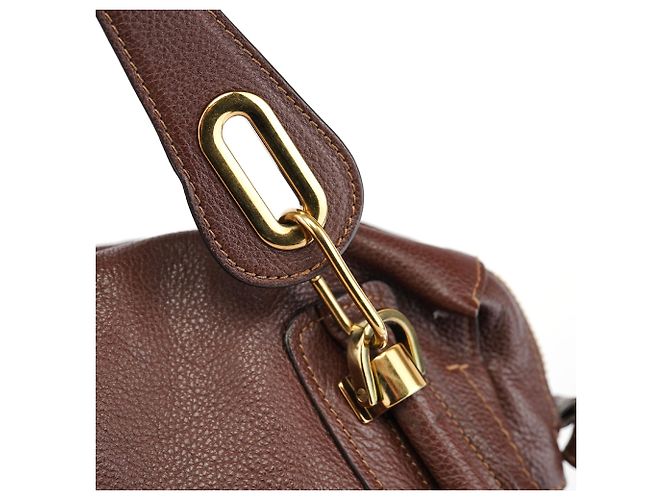 Chloé Borsa a tracolla 2-Way Paraty in pelle marrone - vista 7