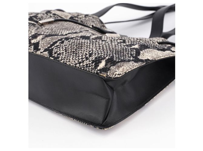 Gucci 1999 Grey Snakeskin Print Drawstring Tote Bag - Ansicht 10