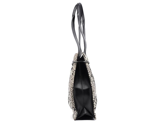 Gucci 1999 Grey Snakeskin Print Drawstring Tote Bag - Ansicht 2