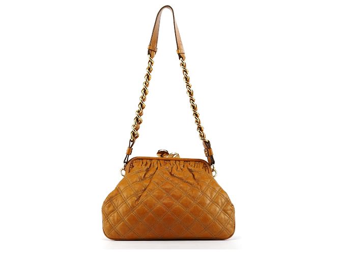 Marc Jacobs Picca borsa a tracolla Little Stam in pelle beige - vista 3