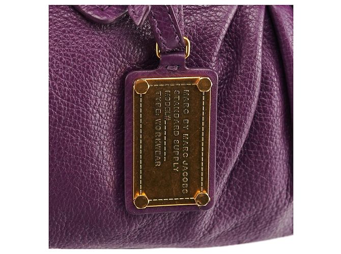 Marc by Marc Jacobs Borsa 2-Way Classic Q Baby Groovee in pelle viola - vista 6