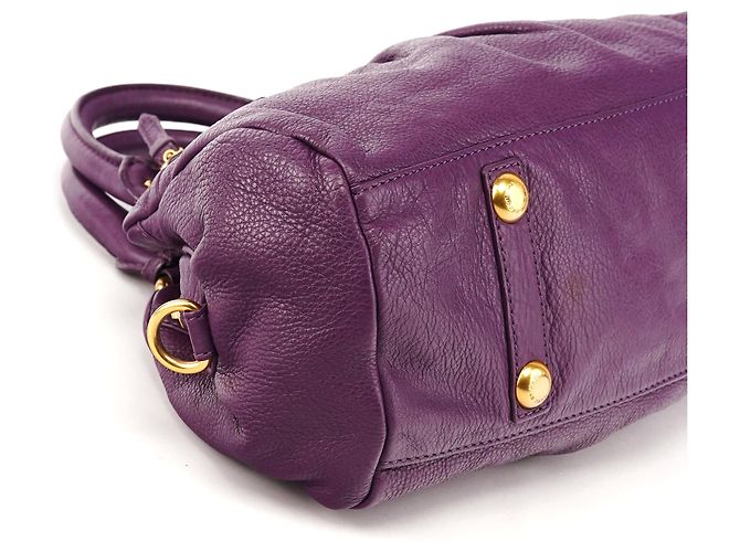 Marc by Marc Jacobs Borsa 2-Way Classic Q Baby Groovee in pelle viola - vista 7