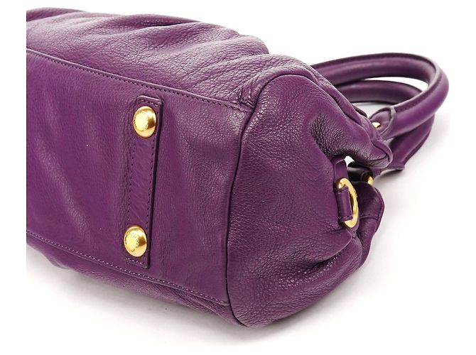 Marc by Marc Jacobs Borsa 2-Way Classic Q Baby Groovee in pelle viola - vista 8