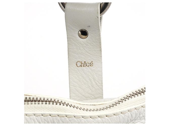 Chloé Borsa a tracolla Kerala in pelle traforata bianca - vista 11