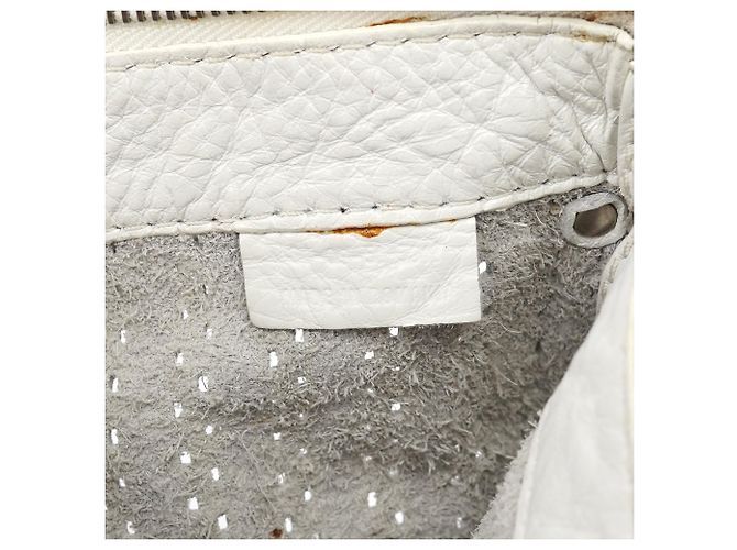 Chloé Borsa a tracolla Kerala in pelle traforata bianca - vista 12