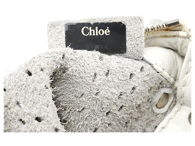 Chloé Borsa a tracolla Kerala in pelle traforata bianca - vista 13