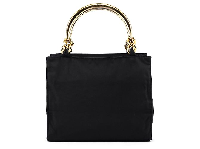 Prada Borsa Tote Tessuto Metallo Navy - vista 3