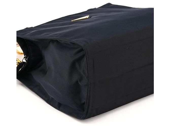 Prada Borsa Tote Tessuto Metallo Navy - vista 8
