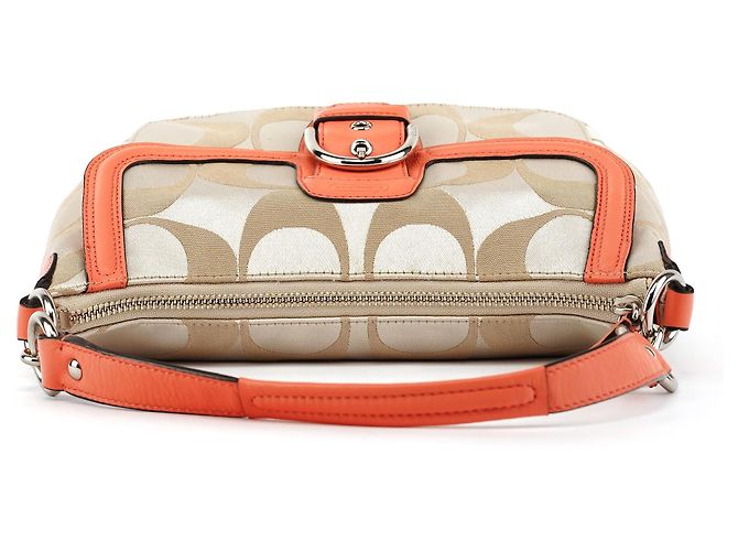 Coach F25289 Borsa 2-Way Signature Soho Beige Coral Pink - vista 4