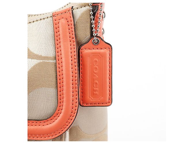 Coach F25289 Borsa 2-Way Signature Soho Beige Coral Pink - vista 6