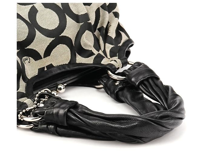 Coach 13441 Borsa Tote Signature Kiss-Lock Grey Black - vista 10