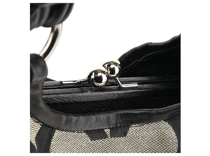 Coach 13441 Borsa Tote Signature Kiss-Lock Grey Black - vista 11