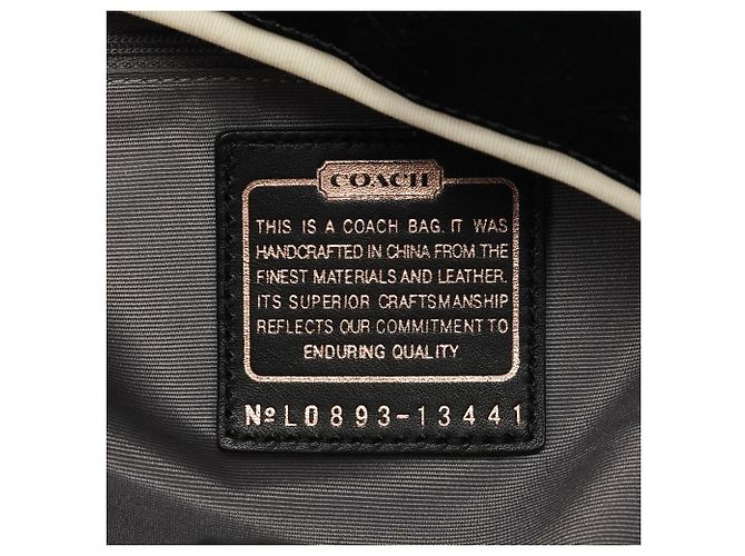 Coach 13441 Borsa Tote Signature Kiss-Lock Grey Black - vista 12