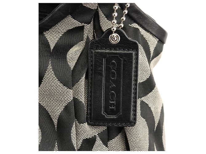 Coach 13441 Borsa Tote Signature Kiss-Lock Grey Black - vista 6