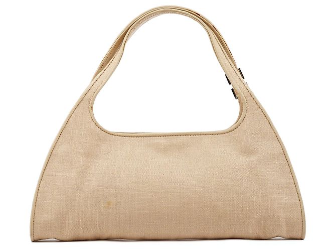 Gucci 35808 Borsa a tracolla in lino beige - vista 3