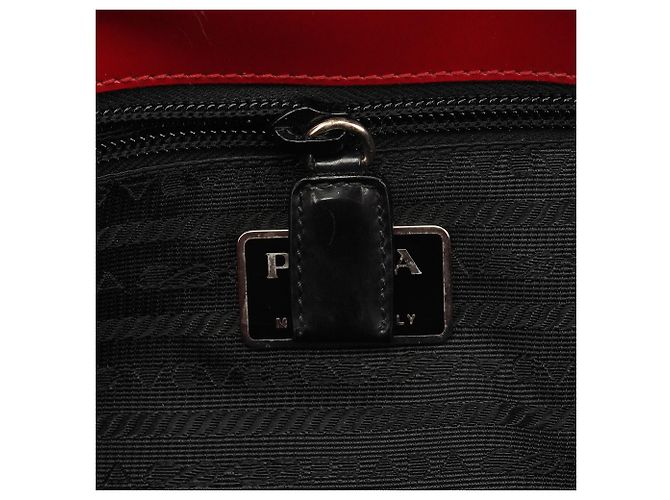 Prada Borsa Sport Top Handle Spazzolato Rossa e Nera 1998 - vista 12