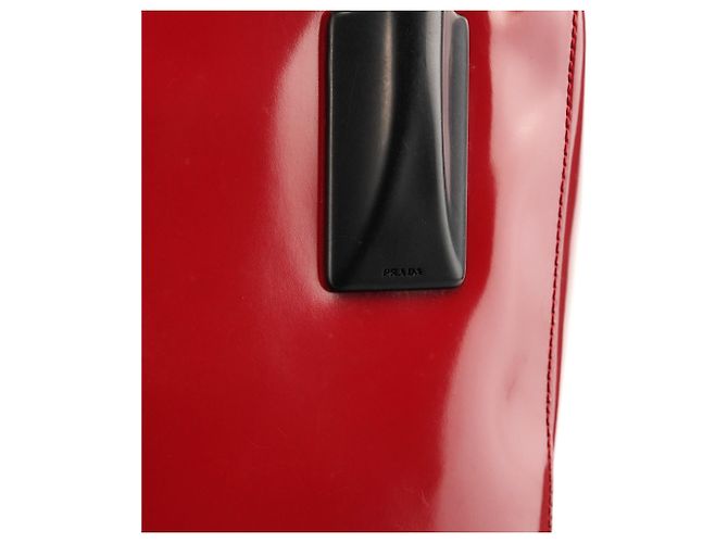 Prada Borsa Sport Top Handle Spazzolato Rossa e Nera 1998 - vista 7