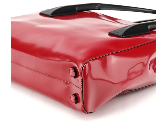 Prada Borsa Sport Top Handle Spazzolato Rossa e Nera 1998 - vista 9